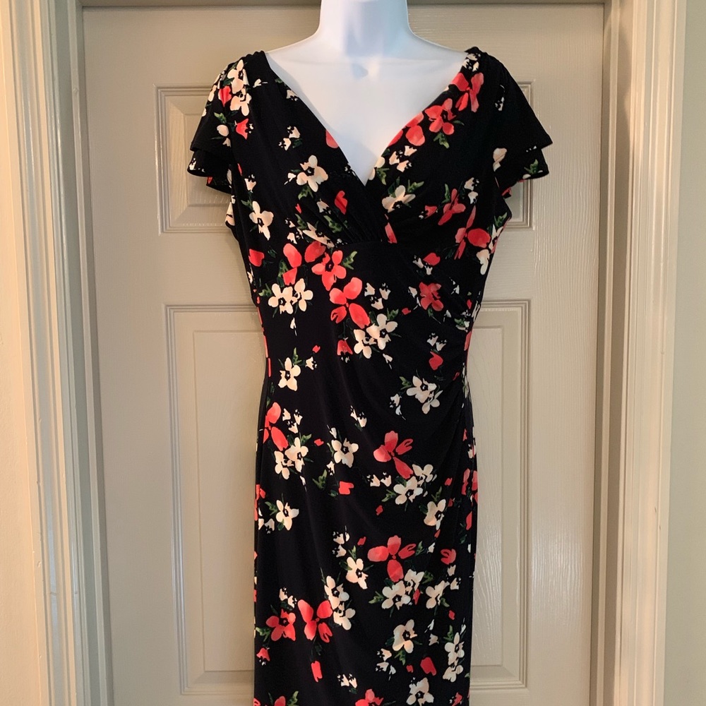 Midi Navy Ralph Lauren Floral Dress
